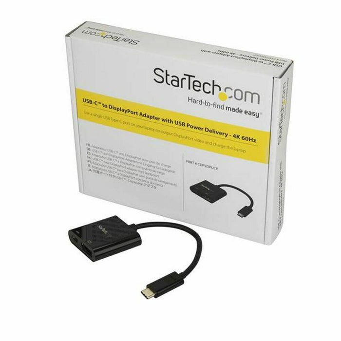 Adaptor USB C la DisplayPort Startech CDP2DPUCP Negru 4K Ultra HD
