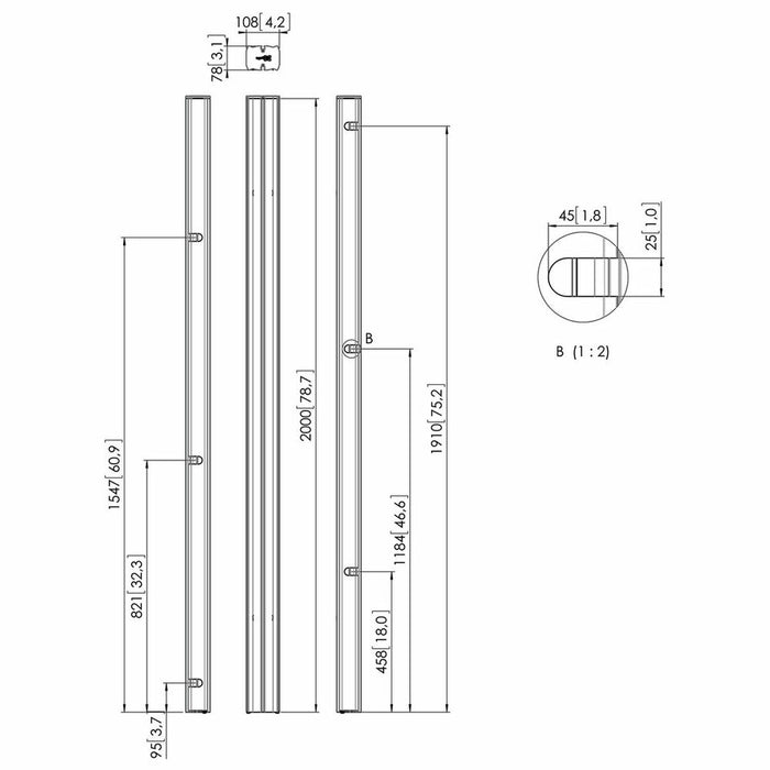Tub de conectare Vogel's 73201915 Argintiu