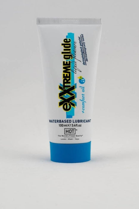 Lubrifiant pe bază de apă, Hot eXXtreme Glide, cu ulei de confort, 100 ml