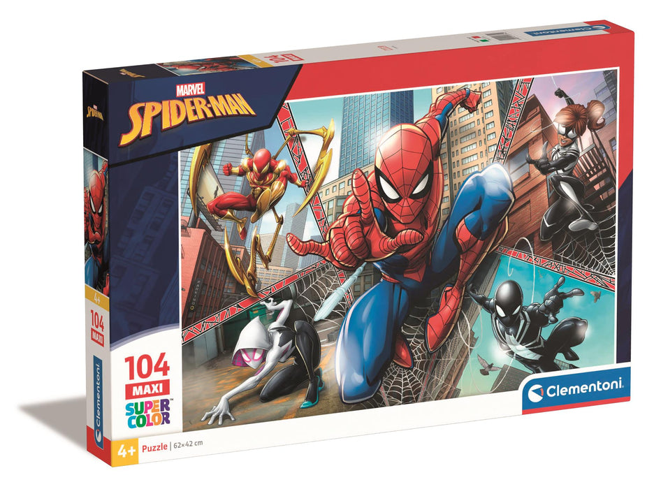 Puzzle Clementoni Marvel Spider-Man, 104 piese Maxi, 4+ ani, 62 x 42 cm