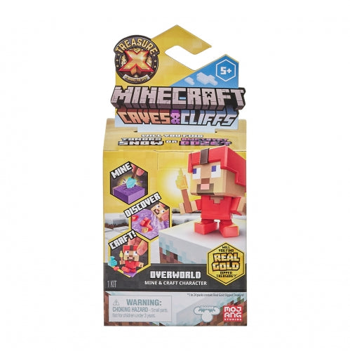 Figurină de acțiune Moose Treasure X Minecraft Caves & Cliffs, Overworld Mine and Craft Character, diverse modele, 5+ ani