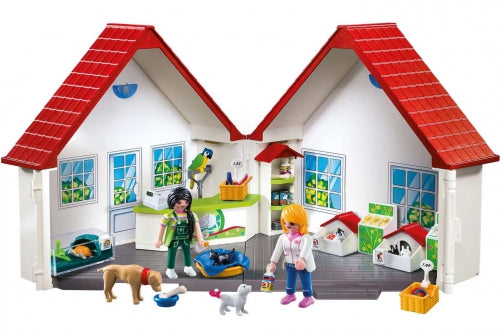Set de joacă Playmobil City Life, clinică veterinară portabilă
