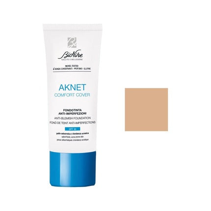 Fondant de ten Bionike Aknet Comfort Cover, 102, 30ml, matifiant