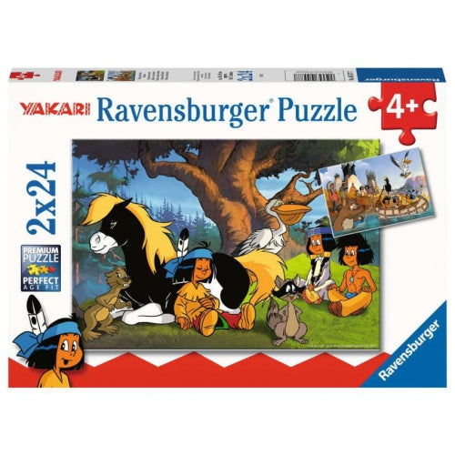 Puzzle Ravensburger Yakari and His Friends, 2 x 24 piese, 4+ ani