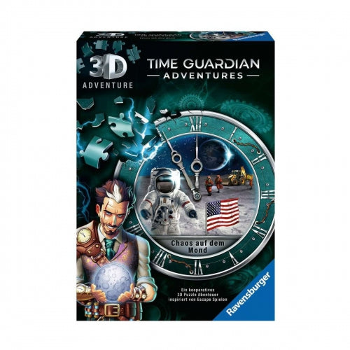 Puzzle 3D Ravensburger Time Guardian Adventures, Chaos auf dem Mond, ediție în limba germană