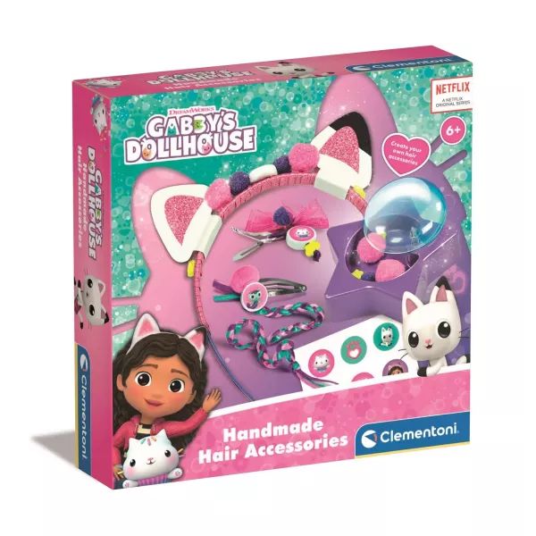 Set creativ Clementoni Gabby's Dollhouse, accesorii pentru păr, 6+ ani