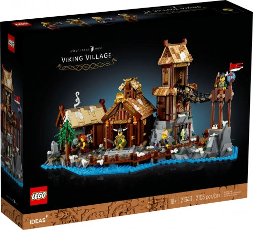 Set de construcție LEGO Ideas Viking Village, 2.103 piese, 18+ ani