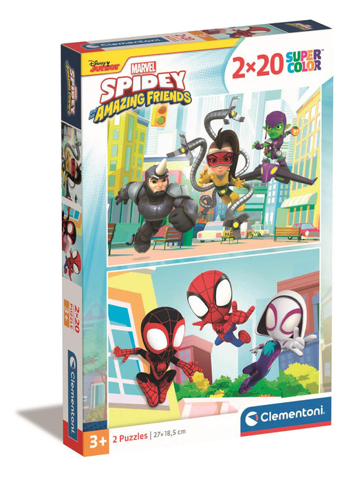 Puzzle Clementoni, Spidey and His Amazing Friends, 2 x 20 piese, 3+ ani