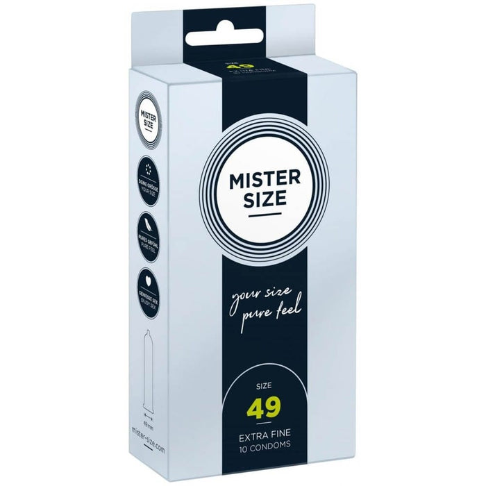 Prezervative, Mister Size, Extra Fine, lățime nominală 49 mm, 10 buc.