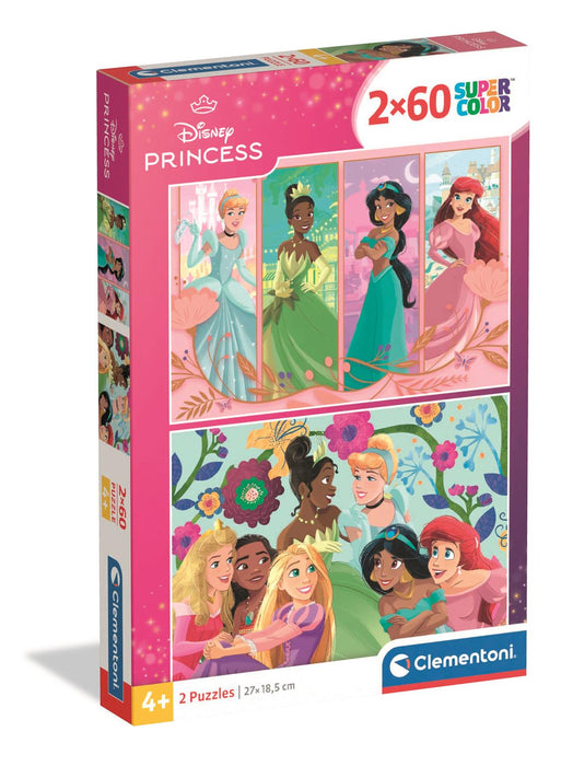 Puzzle Clementoni Disney Princess, 2 x 60 piese, 4+ ani