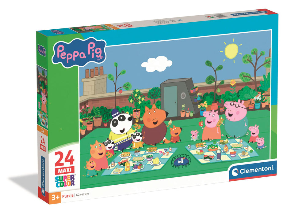 Puzzle Clementoni Peppa Pig Maxi, 24 piese, 3+ ani, 62 x 42 cm