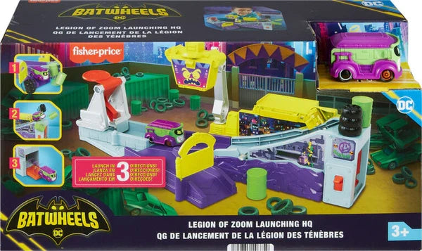 Set de joacă Mattel Fisher-Price Batwheels, Legion of Zoom Launching HQ, 3+ ani