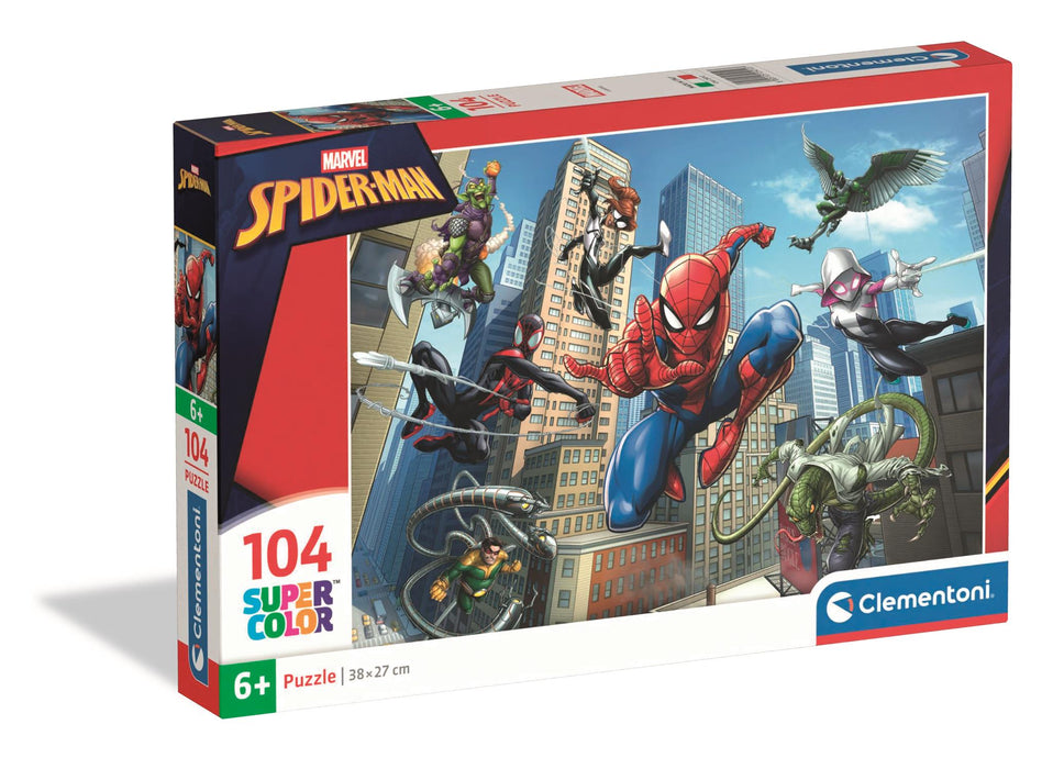Puzzle Clementoni Marvel Spider-Man, 104 piese, 6+ ani, 38 x 27 cm