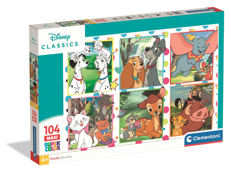 Puzzle Clementoni Disney Classics, 104 piese, 4+ ani, 62 x 42 cm