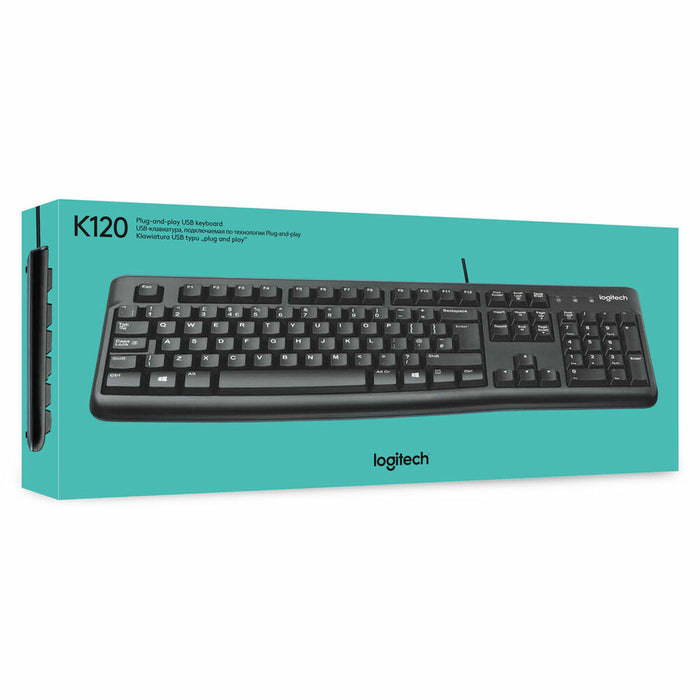 Tastatură Logitech Keyboard K120 for Business Negru Alb Engleză