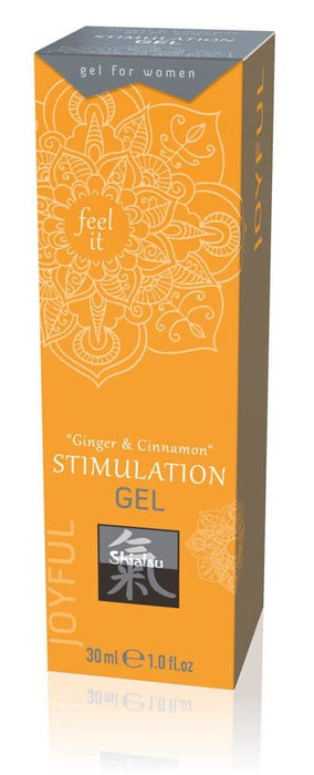 Gel intim, Shiatsu Stimulation Gel, ghimbir și scorțișoară, 30 ml