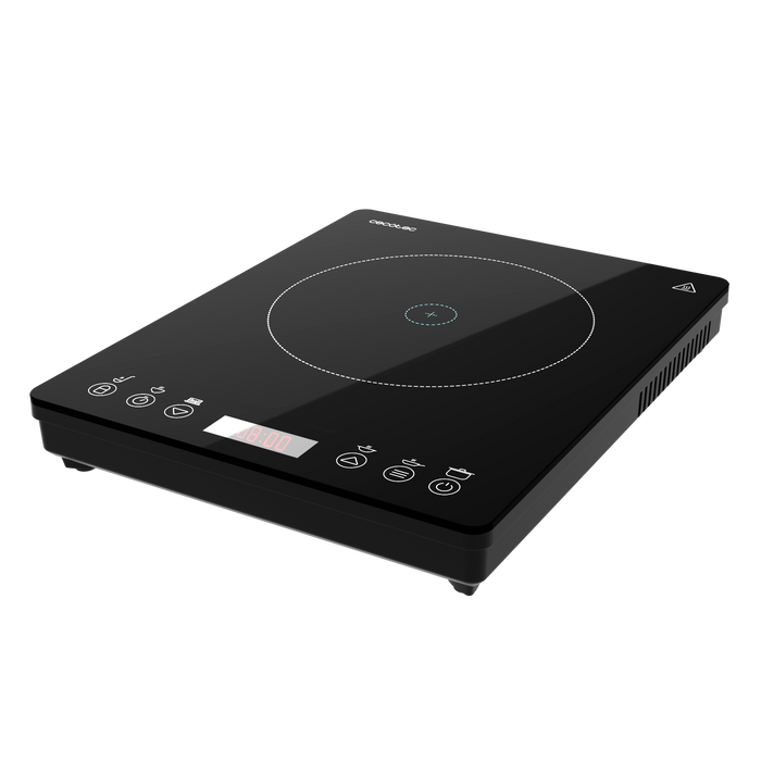 Plită cu inducție portabilă Cecotec Full Magma Slim, 2000 W, 8 trepte de putere, 26 × 32 × 5 cm