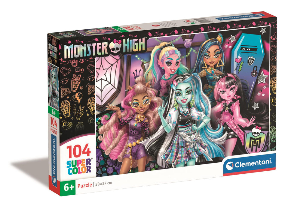 Puzzle Clementoni Monster High Super Color, 104 piese, 6+ ani
