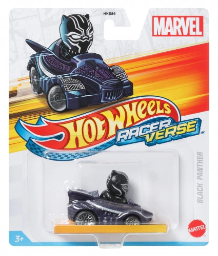 Mașinuță die-cast Mattel Hot Wheels Racer Verse Marvel, Black Panther, diverse modele, 3+ ani