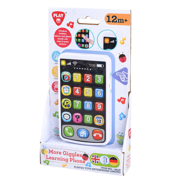 Telefon de jucărie educativ PlayGo, More Giggles Learning Phone, 12+ luni