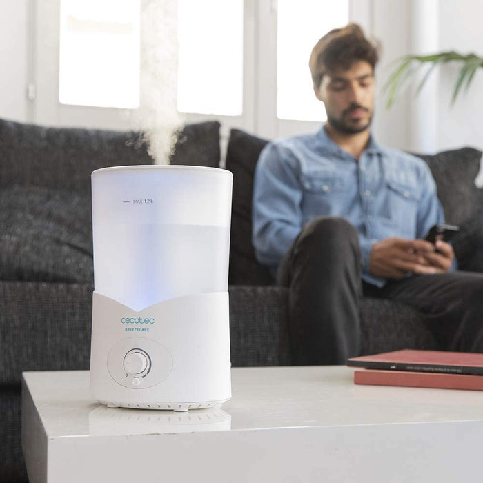 Umidificator de aer, CECOTEC, BreezeCare 2000 Light, 1.2 litri, alb