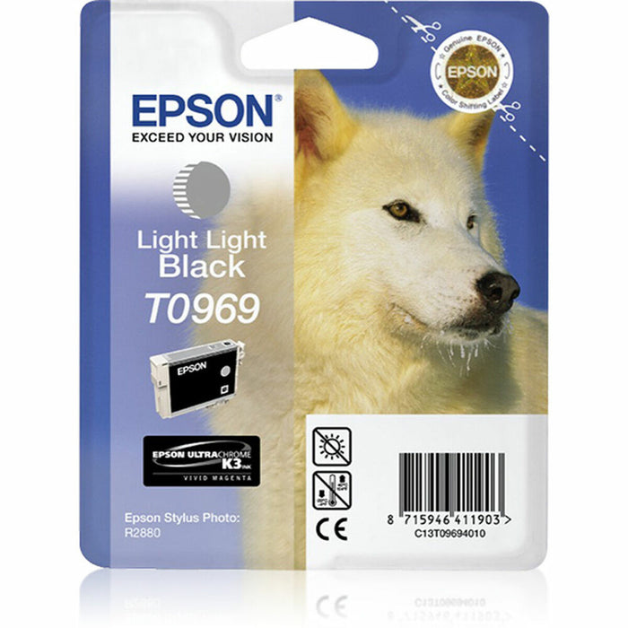 Cartuș cu Cerneală Originală Epson T0969 Gri deschis Negru