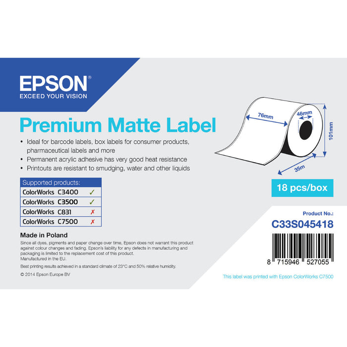 Rolă de Hârtie Termică Epson C33S045418 (1 Unități)