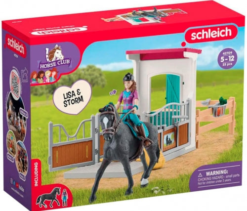 Set de joacă Schleich Horse Club, Lisa & Storm, 25 de piese, 5–12 ani