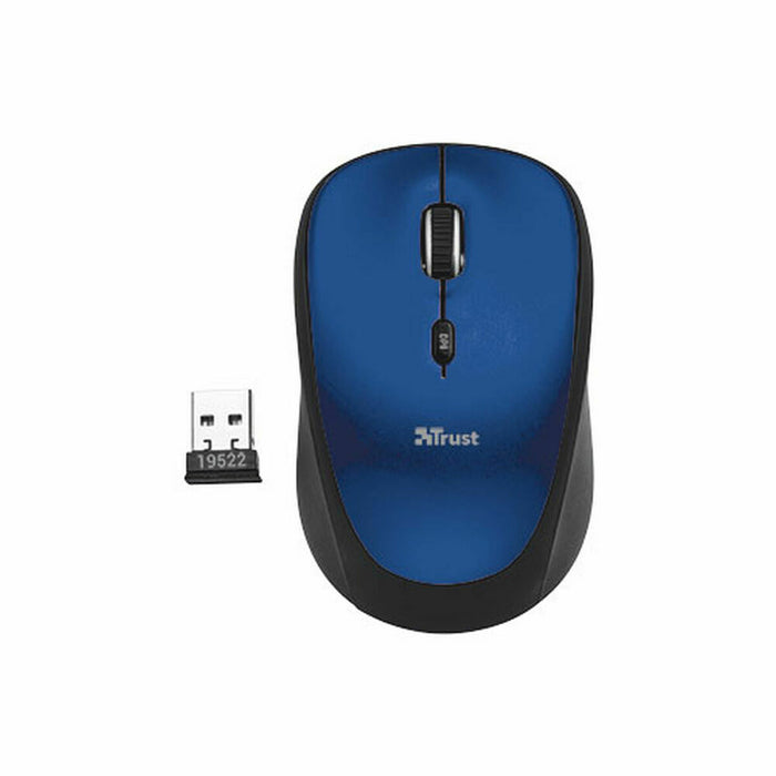 Mouse Fără Fir Optic Trust Yvi Negru Albastru