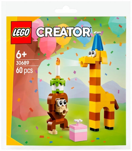 Set de construcție LEGO Creator 3 în 1 Party Animals, 60 piese, 6+ ani