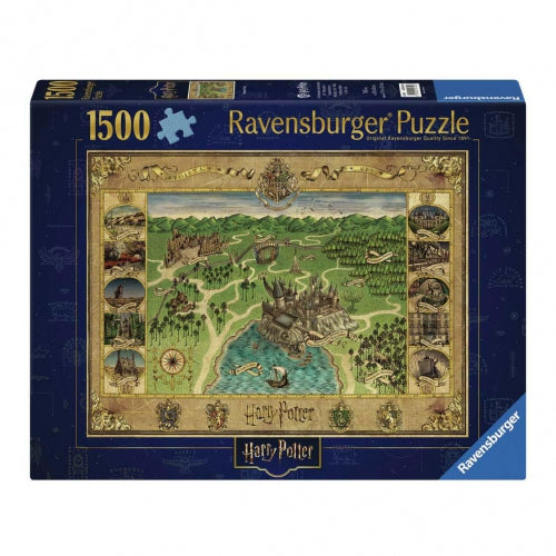 Puzzle Ravensburger Harry Potter Hogwarts Map, 1500 piese
