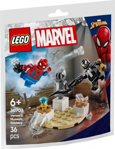 Set de construcție Lego Marvel, Venom Museum Robbery, 36 piese, 6+ ani