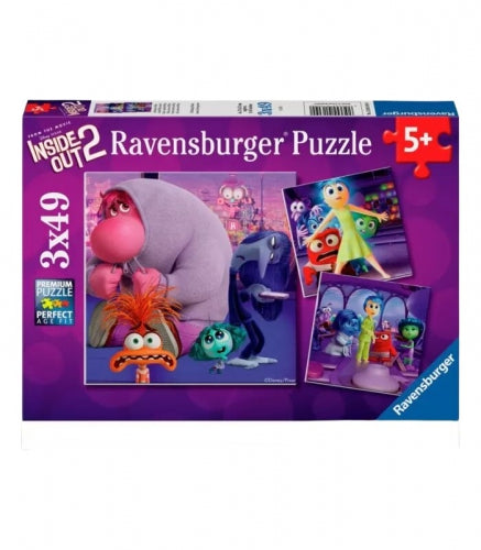 Puzzle Ravensburger Inside Out 2, 3 x 49 piese, 5+ ani