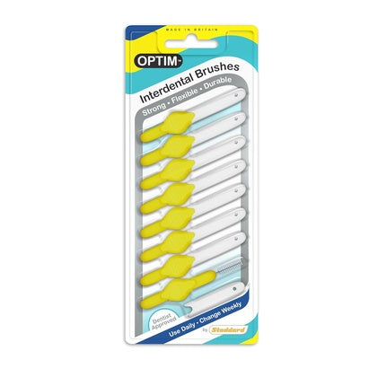 Set 8 perii interdentalare Stoddard Icon Fine, galbene
