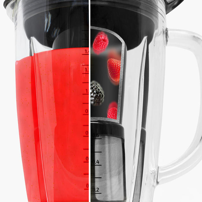 Blender cu cană Cecotec Power Black Titanium 2500MAX, 2500 W, 5 trepte, inox