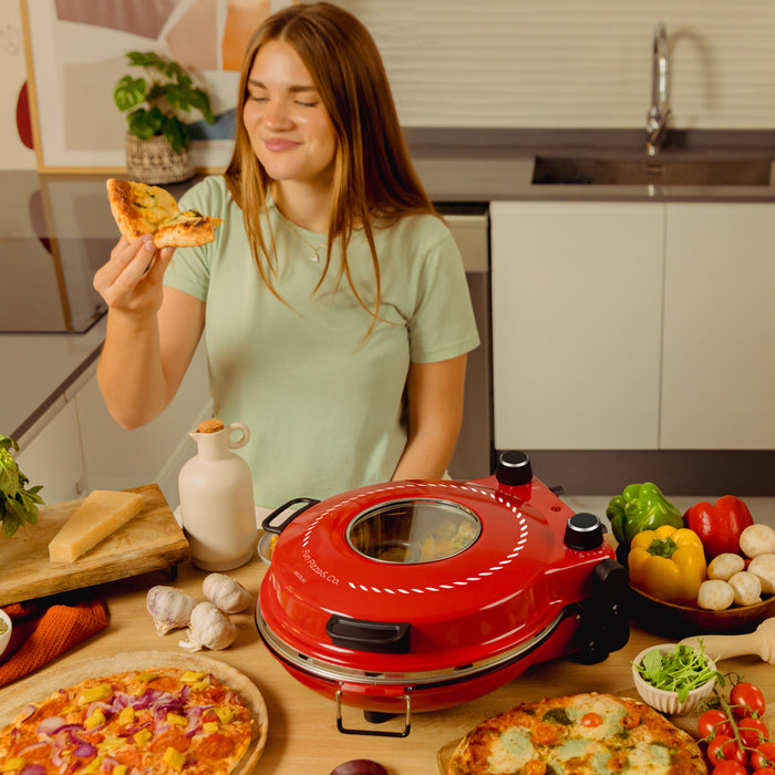 Cuptor electric pentru pizza Cecotec Fun Pizza&Co Mamma Mía Window, 1200 W, până la 400 °C, temporizator 15 min