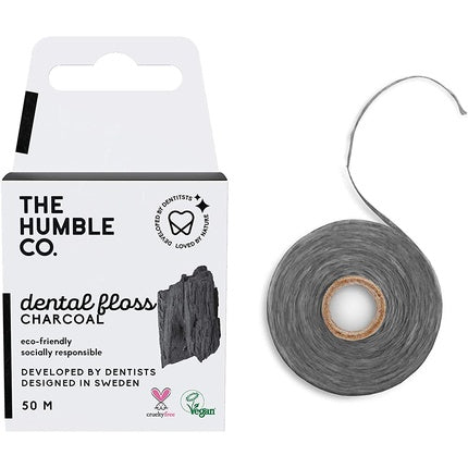 Ață dentară din cărbune The Humble Co. Eco-Friendly Vegan pentru îngrijirea zilnică orală 50m