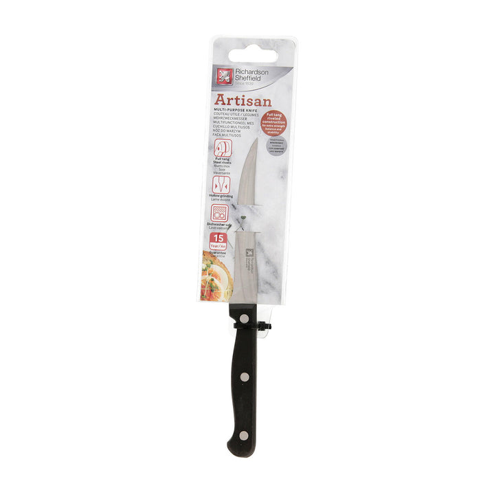 Cuțit de decojit legume Richardson Sheffield Artisan Negru Metal Oțel inoxidabil 12,5 cm
