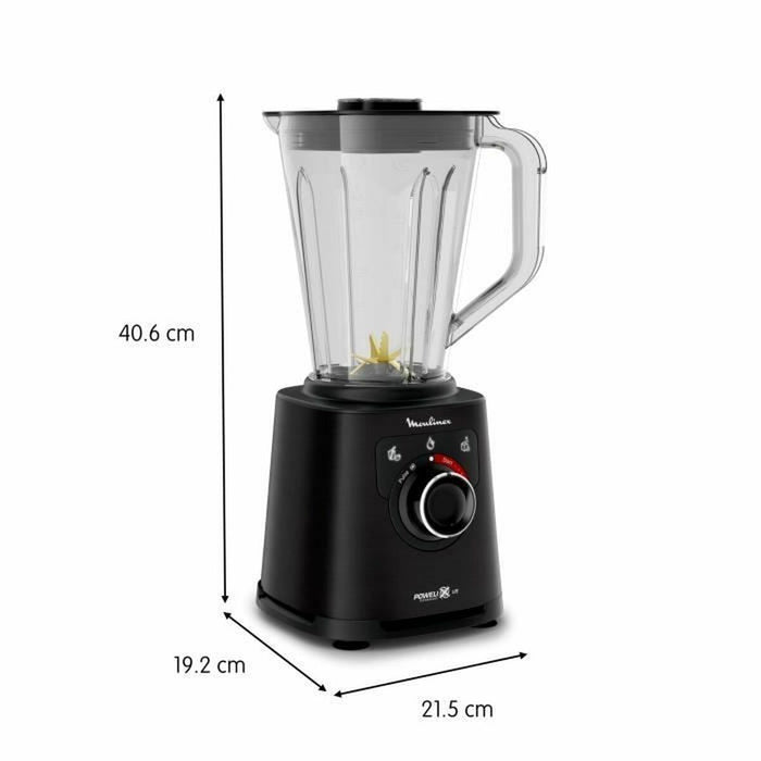 Mixer cu Pahar Moulinex LM88A810 Negru 1200 W 1,5 L 2 L
