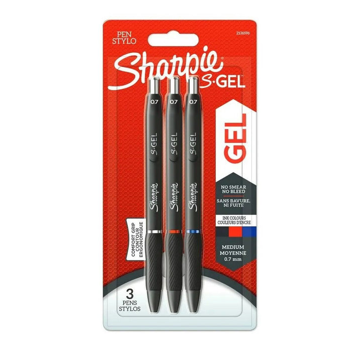 Set de Pixuri Sharpie S-Gel Multicolor 3 Piese 0,7 mm