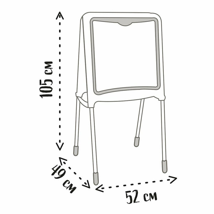Tablă cu Două Fețe Smoby Pliabil 80 Piese 105 x 49 x 52 cm