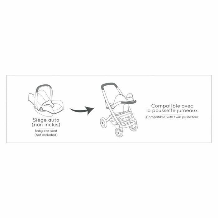 Cărucior pentru Păpuși Smoby Maxi-Cosi Twin 64 cm