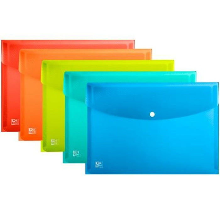 Dosar Servietă Oxford Urban Multicolor A3 polipropilenă Broșă (10 Unități)