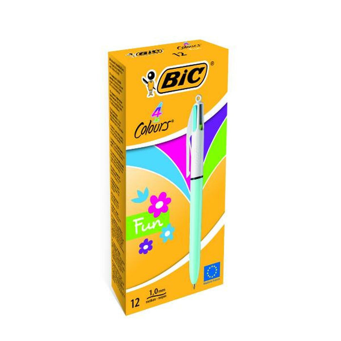 Stilou cu cerneală lichidă Bic 982870 1 mm 0,32 mm Verde Multicolor Turquoise (12 Unități)