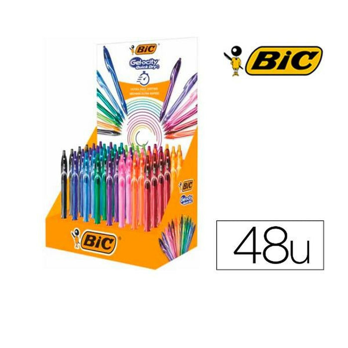 Stilou cu cerneală lichidă Bic 964785 1 mm Multicolor (48 Unități)