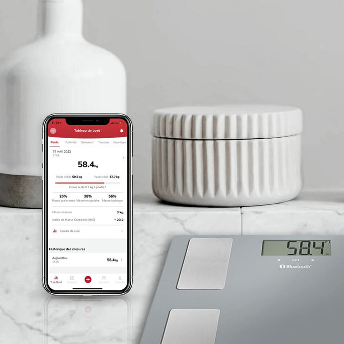 Cântar Digital de Baie Terraillon Smart Connect Gri