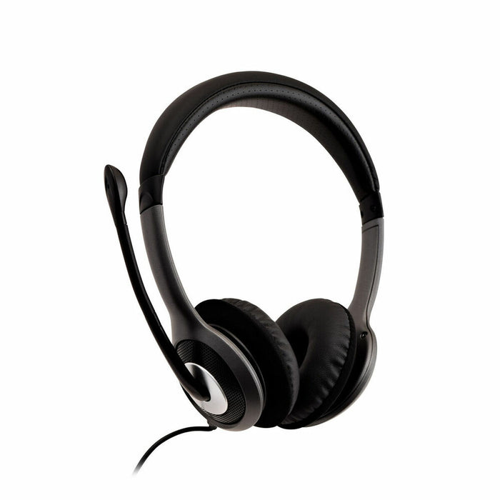 Căști cu Microfon V7 HU521 Negru Argintiu