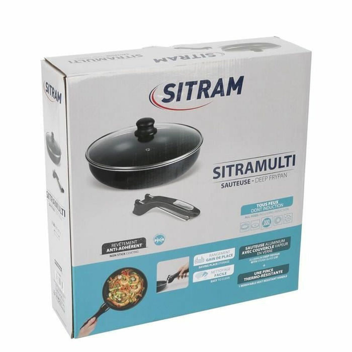 Tigaie Sitram Negru Aluminiu Ø 28 cm