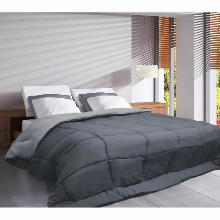 Material de umplutură nordic Poyet  Motte Calgary Argintiu Gri 400 g 220 x 240 cm 400 g /m²