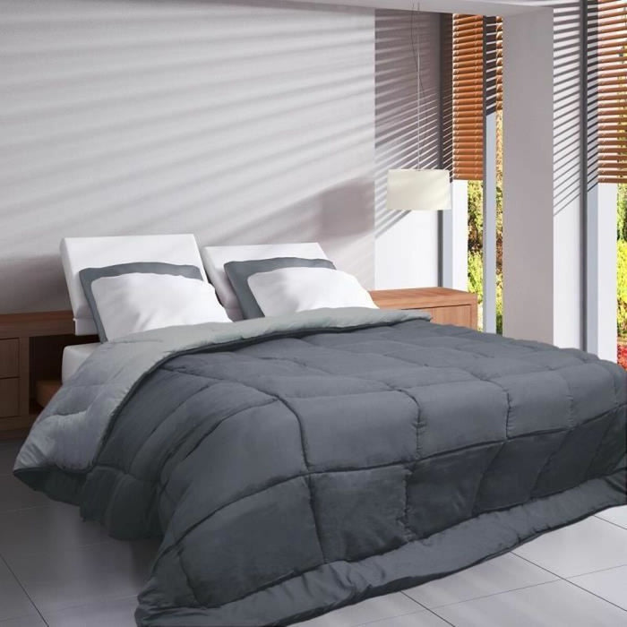 Material de umplutură nordic Poyet  Motte Hudson Argintiu Gri 140 x 200 cm